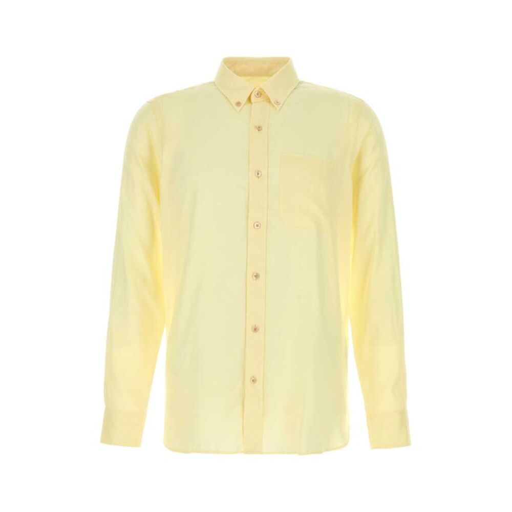 Tom Ford Men Yellow Lyocell Shirt